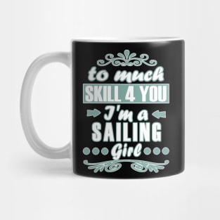 Sailing girl power sailboat Mug